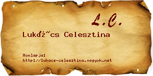 Lukács Celesztina névjegykártya